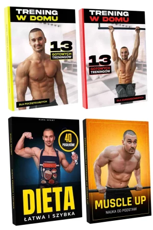 ZESTAW 4 EBOOKÓW - 2 TRENINGI / DIETA / MUSCLE UP